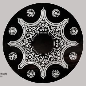 G1-1992 Glass Tabletop Rosette
